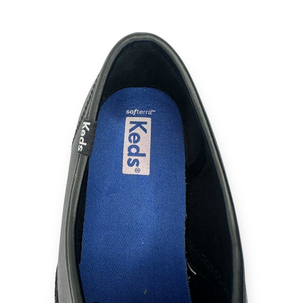 Keds Women's Champion Originals Leather Lace-Up Sneaker Size 9.5 Black - Picture 8 of 11